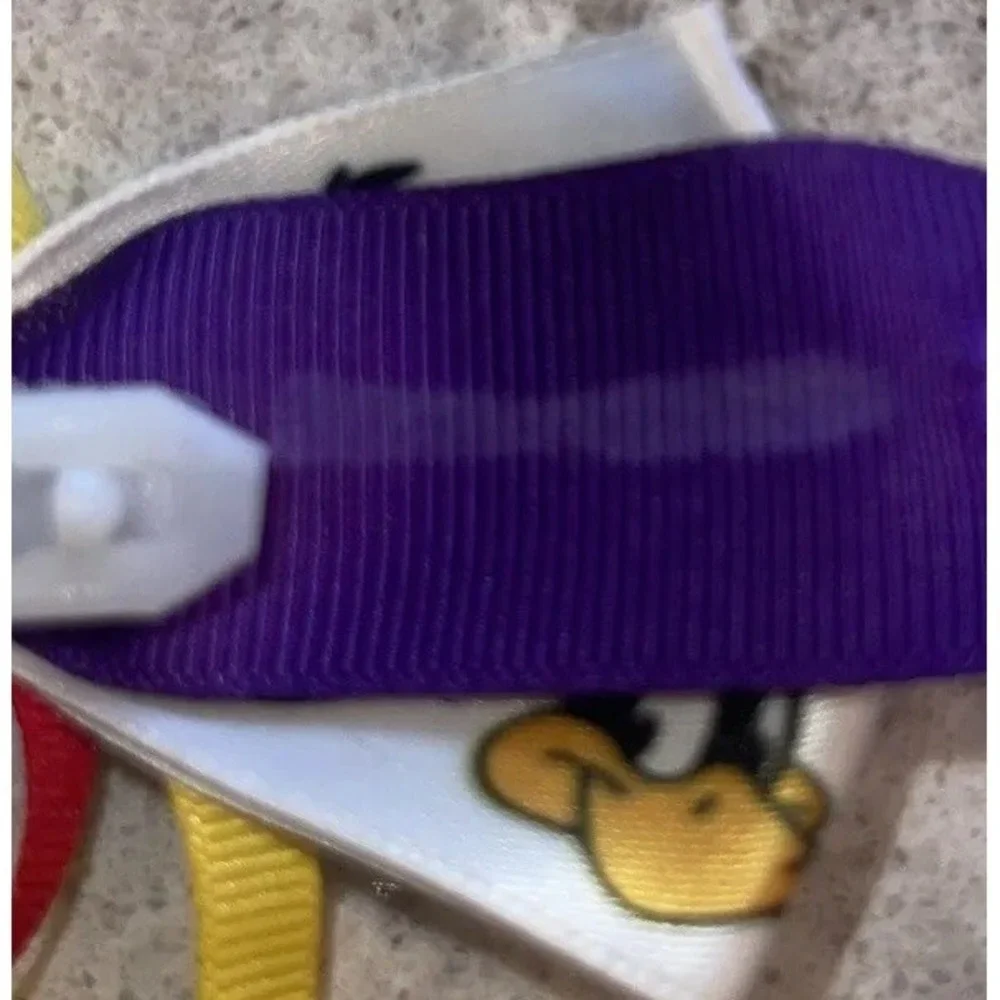 Vintage Looney Tunes Hair Barrette Ribbons Bugs Bunny Daffy Duck 1990 Barrettes